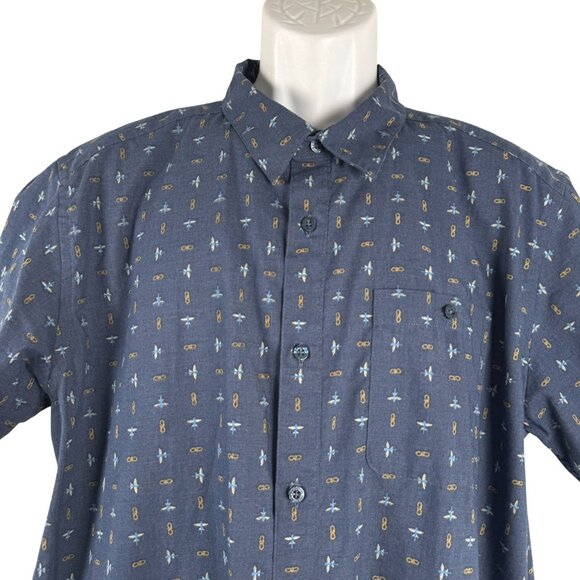 Patagonia Go To Shirt Mens XL Flying Climb Tidepool Blue Short Sleeve TP-3385 - Picture 3 of 9